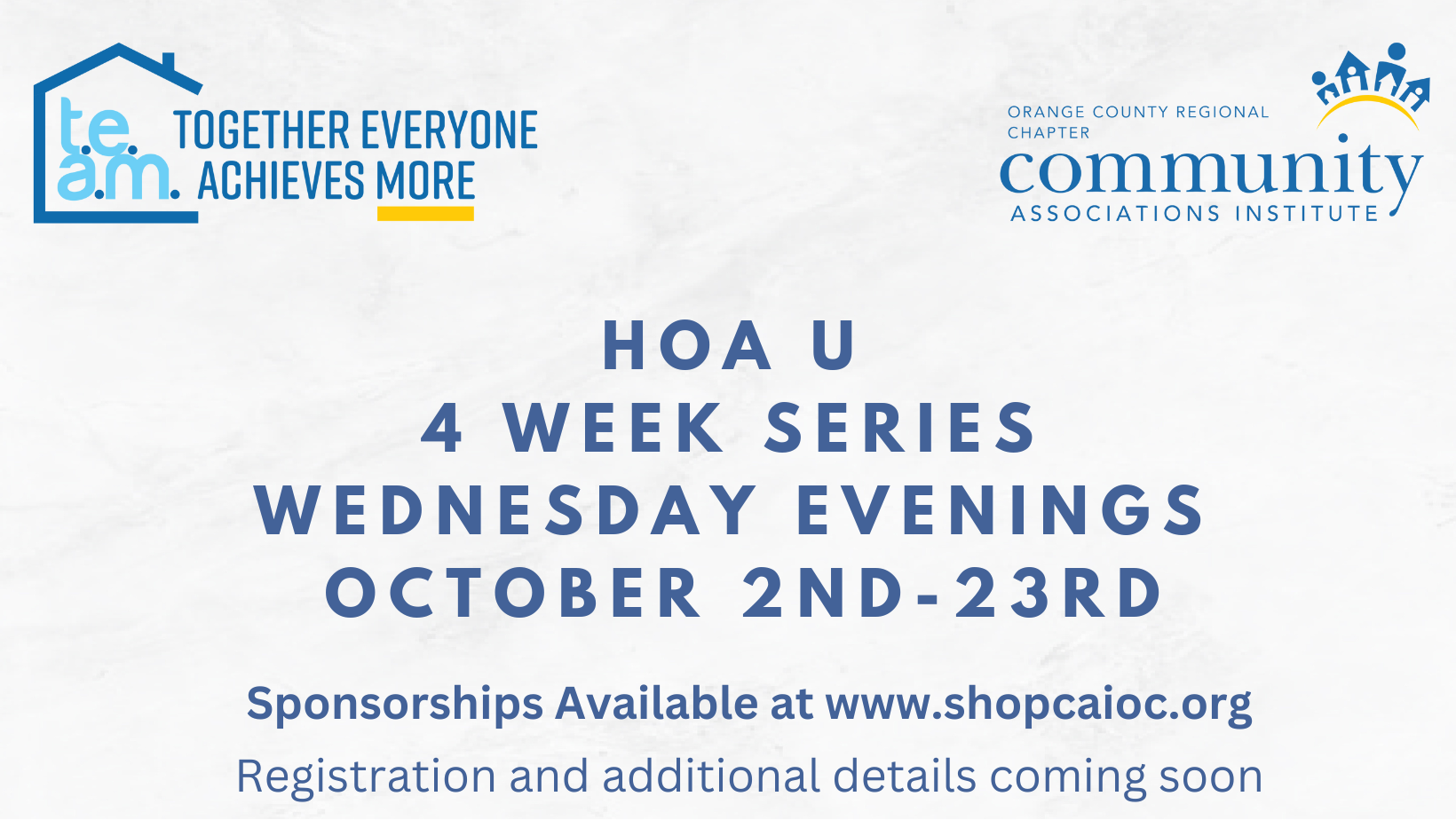 HOA U - 4 Week Series